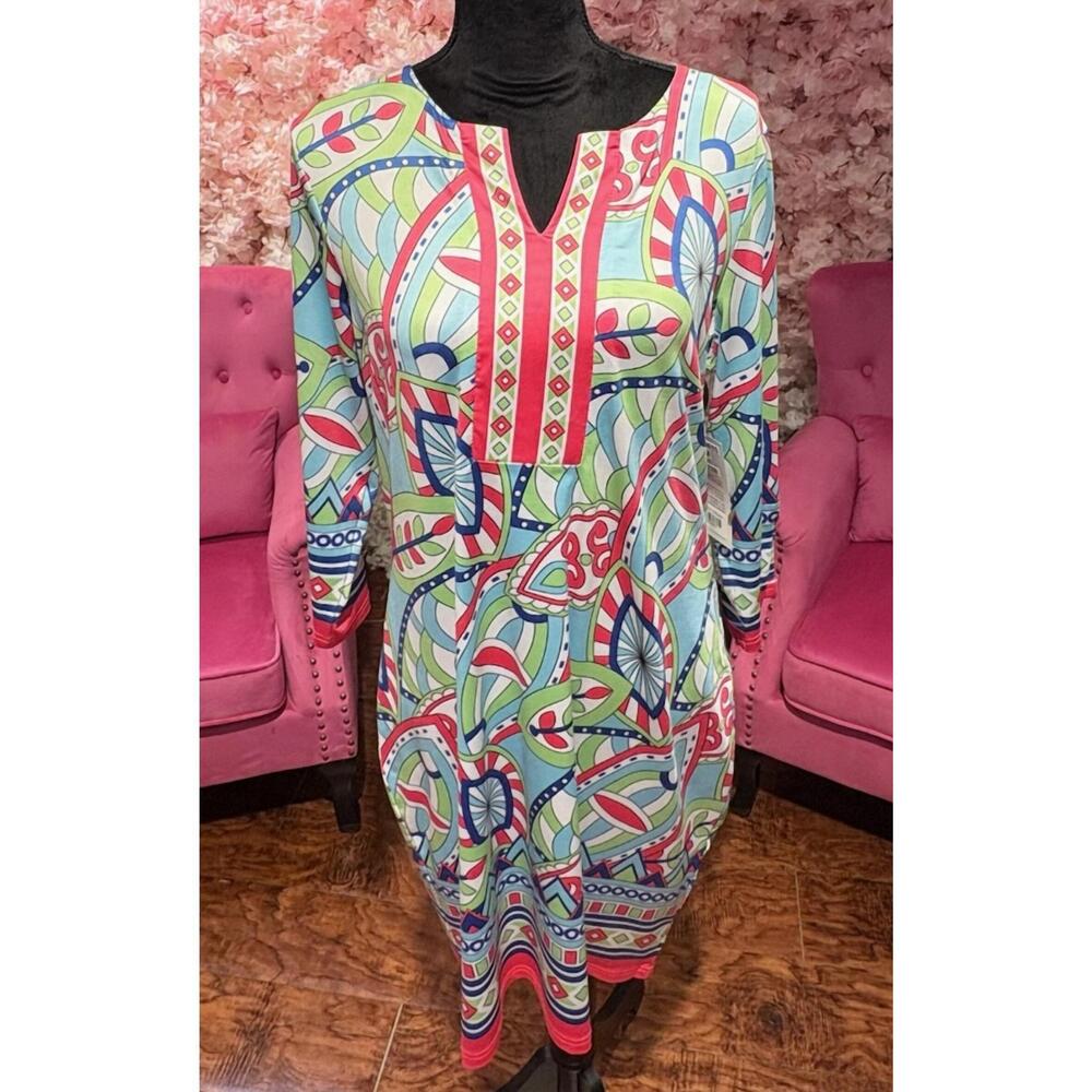 NEW TANGO MANGO women's printed dress in multi